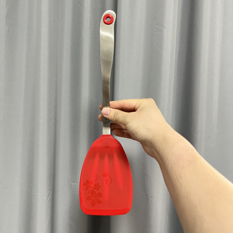 韩国产原装进口正品不粘锅专用锅铲不锈钢把硅胶铲子加宽耐高温