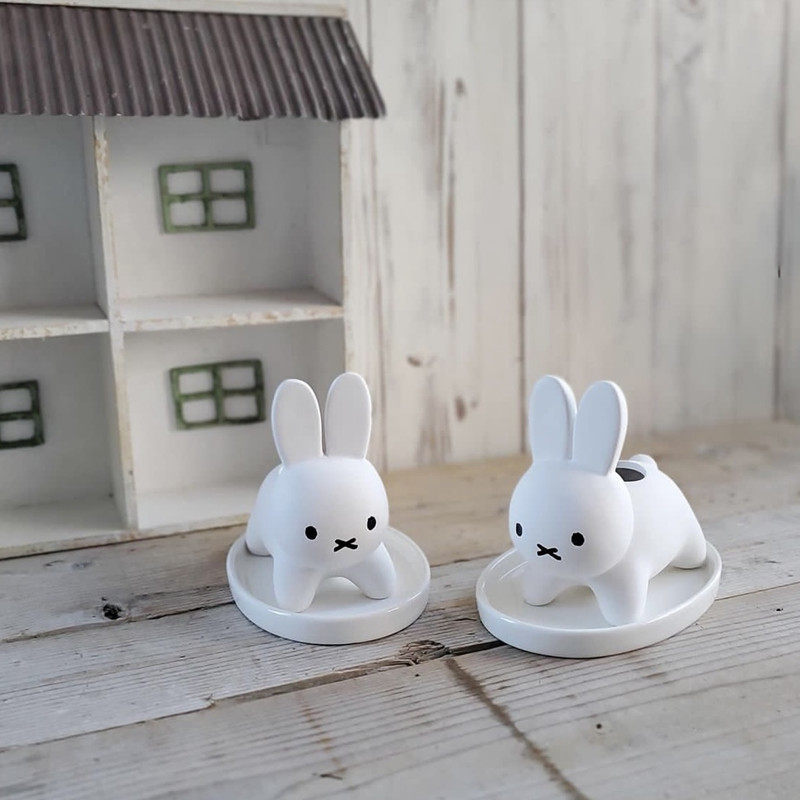 日本代购可爱兔兔米菲不插电加湿器陶器自然挥发浇水无釉家用办公