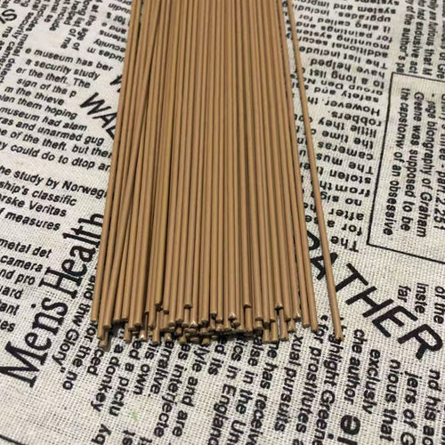 （1.6丝加硬花杆）手工DIY包胶铁丝2号花杆麻色批发