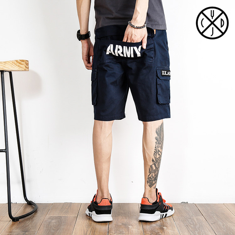 日系ARMY宽松工装裤原创大口袋短裤男中裤街头潮流嘻哈青年五分裤|msdalam kategori Pakaian Lelaki, seluar santai - dari Buy2taobao.com untuk memberikan perkhidmatan ejen Taobao profesional membeli