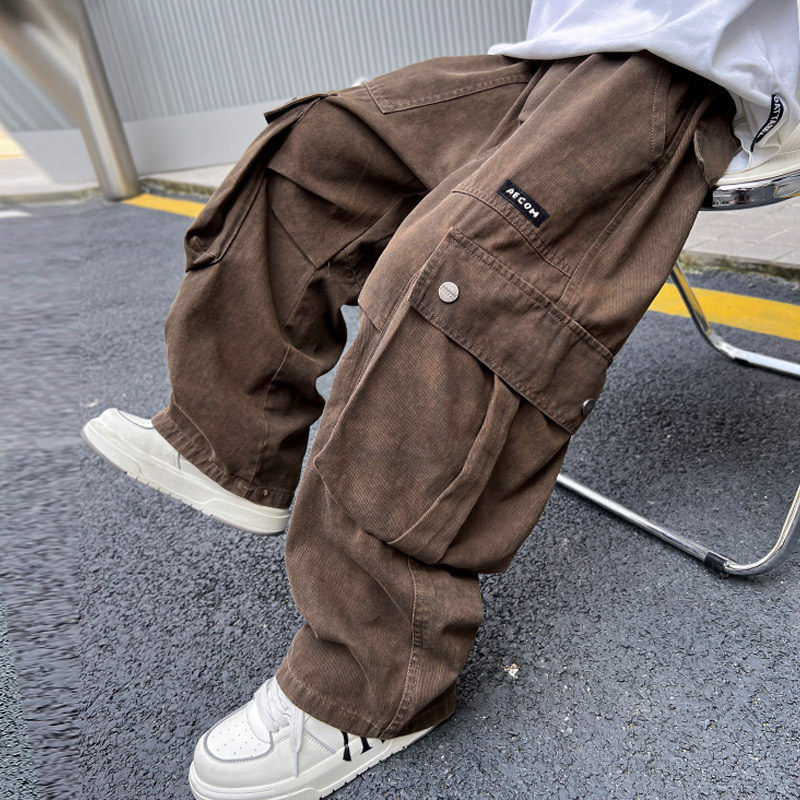 长裤棉混休闲裤宽松工装裤洋气