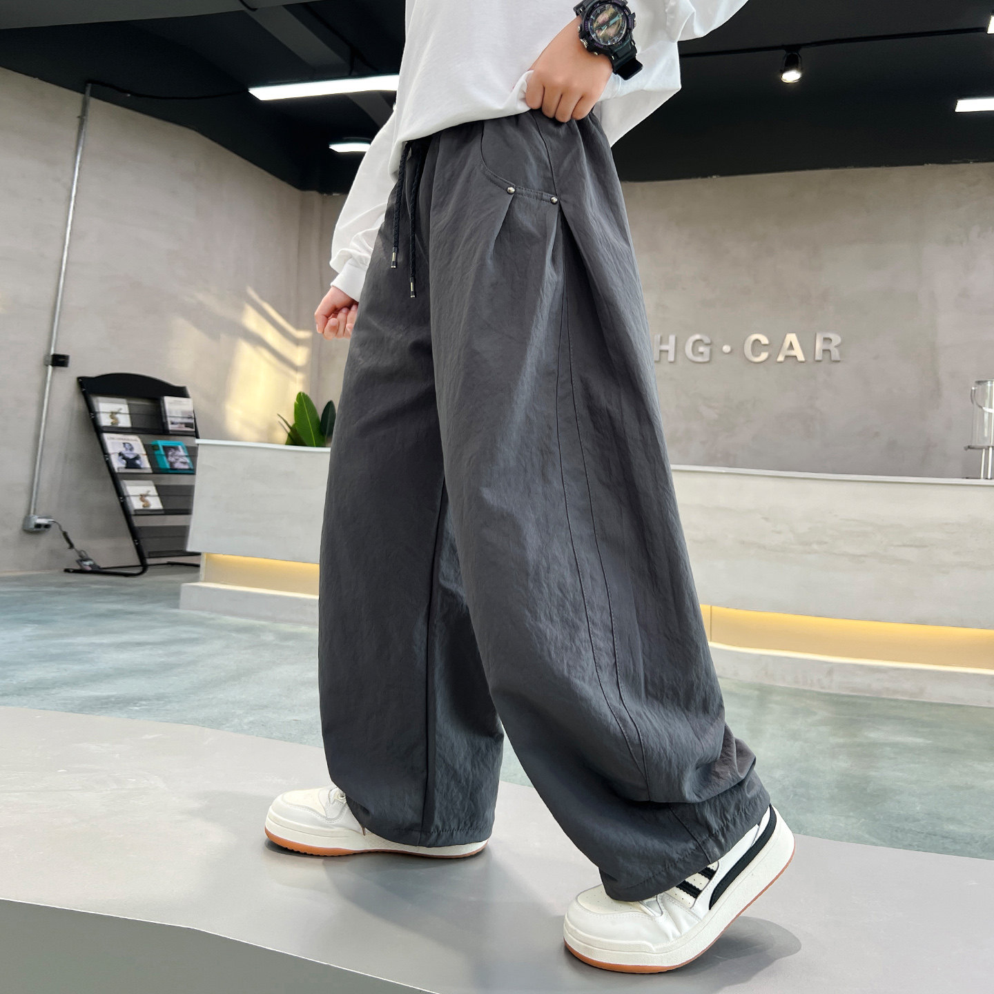 长裤棉混休闲裤纯色裤子百搭宽松