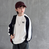 打底儿童春装 休闲长袖 内搭潮 中大童春季 男童春秋撞色卫衣2026新款