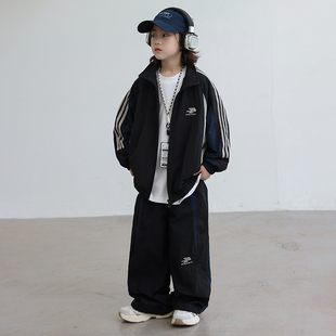 男童运动套装春秋款2026新款潮中大童春季休闲外套儿童装两件套潮