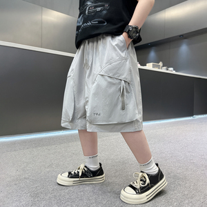 五分裤棉花工装短裤口袋裤子宽松
