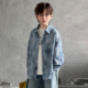 酷帅中大童春季 男童扎染长袖 2026新款 春秋款 衬衣儿童上衣百搭 衬衫