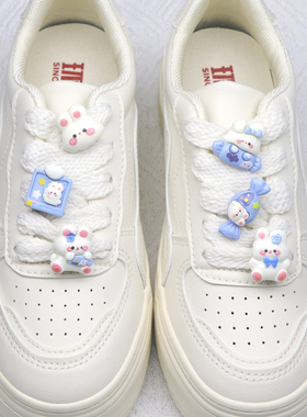 可爱卡通蓝色糖果兔子鞋带扣饰品 帆布鞋个性装饰diy鞋子鞋带配饰