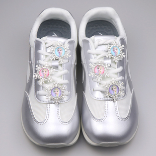 爱莎雪花水钻金属鞋带扣卡通个性鞋子上的装饰品diy合金配件鞋扣