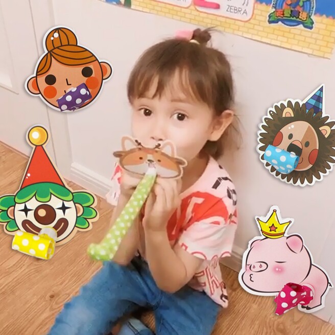 毕业卡通吹龙口哨小喇叭 儿童生日派对吹吹卷幼儿园玩具气氛哨子