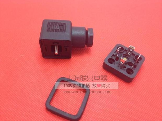 DIN43650 电磁阀/液压阀 接线盒 赫斯曼接头  黑色 A型 线规4-8mm