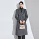 冬修身 职业女装 售楼部国风盘扣羊毛呢大衣工作服酒店接待制服外套