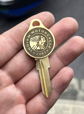 纯铜定制图案摩托车防盗门钥匙定制