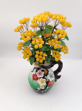 新做一批！超大气黄玉髓富贵发财树！花开富贵！招财进宝！