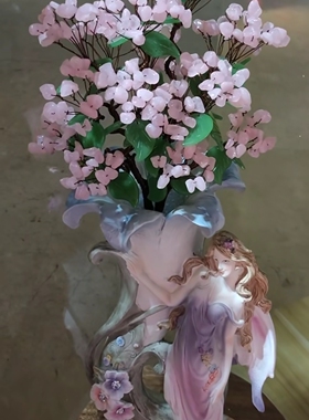 粉水晶女神招财树，旺桃花，人旺财旺，居家、婚庆、生日，乔迁