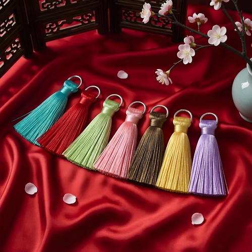 diy迷你细款3cm带圈古风小流苏