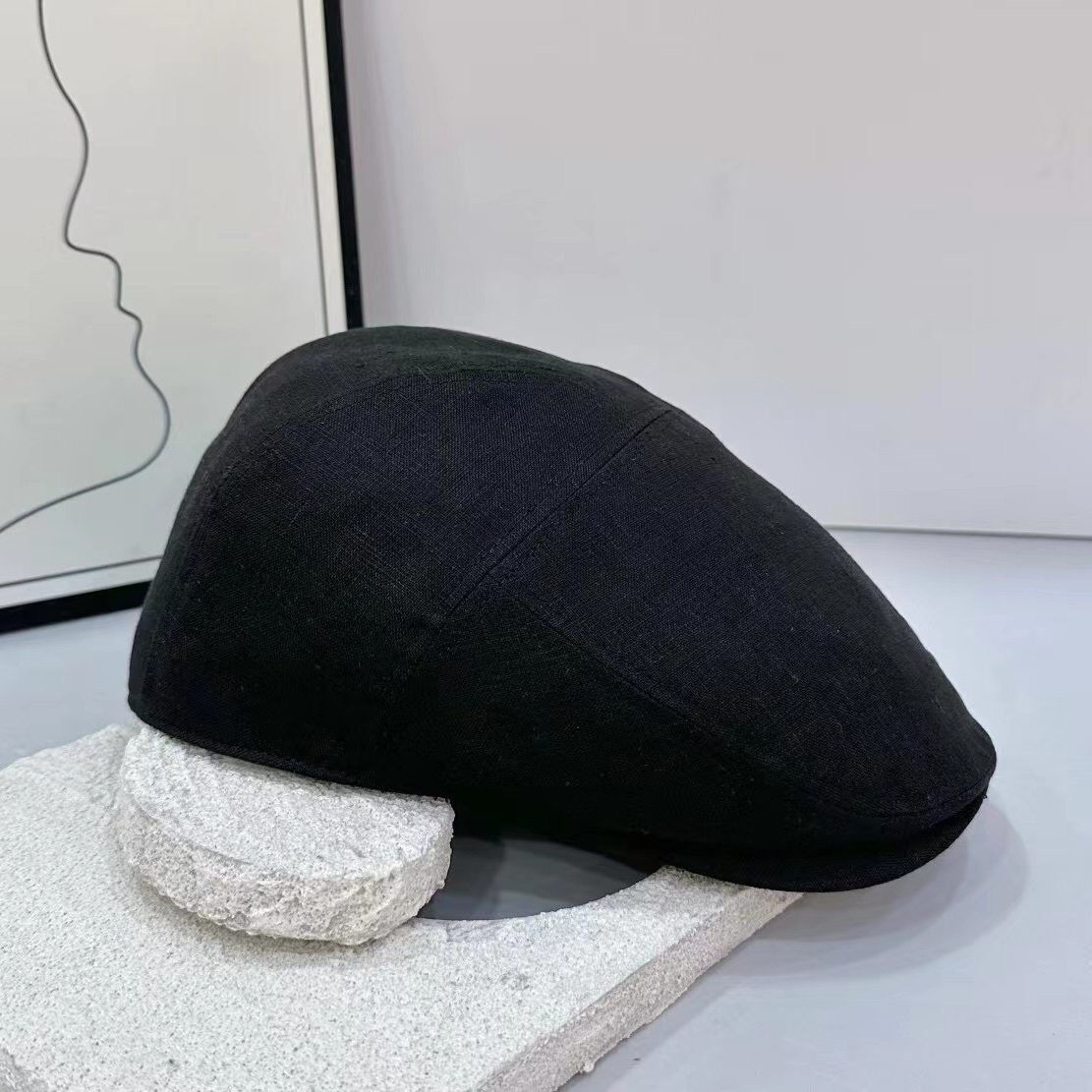 【言选好物】亚麻前进帽男女夏季透气百搭贝雷帽