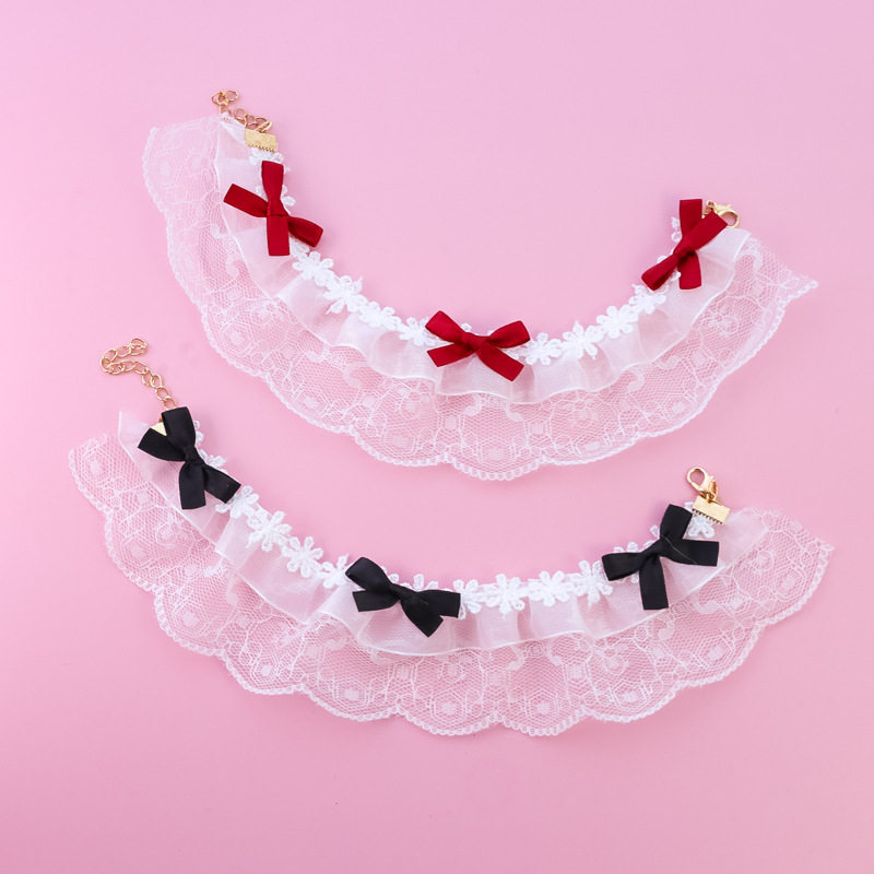 特价宠物项圈小猫咪狗口水巾饰品蕾丝花朵可爱蝴蝶结春夏薄款公主