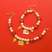 2026马年宠物珍珠项链新年项圈春节猫咪小狗狗国风小马招财装 饰品