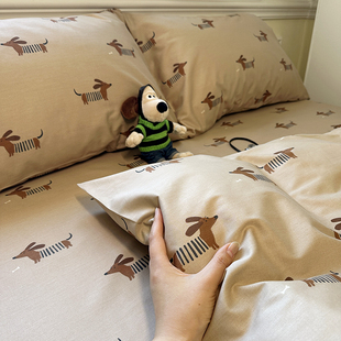 麦克狗纯棉床单床笠单件加厚三件套全棉被单学生宿舍可配三四件套