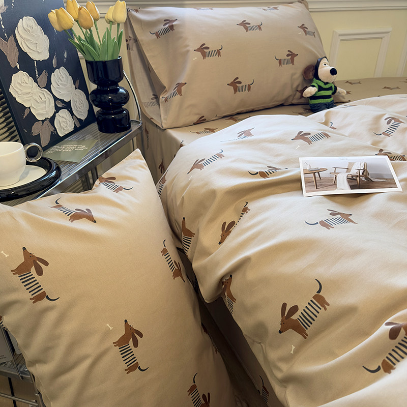 麦克狗纯棉学生床上四件套全棉床单被套双人套件少女母婴级三件套,床上用品,床品套件/四件套/多件套,淘宝优惠券,粉丝福利购,淘宝优惠卷