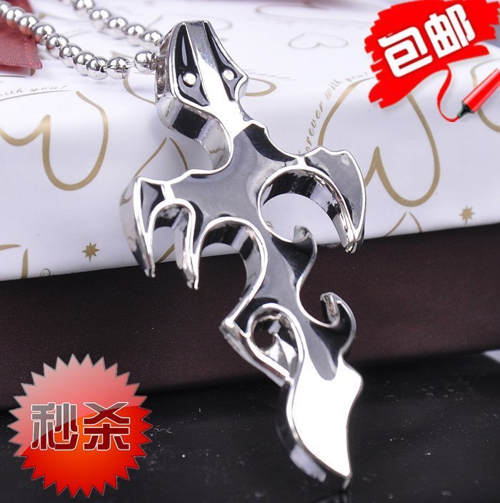 火焰十字架男士学生霸气风钛钢链