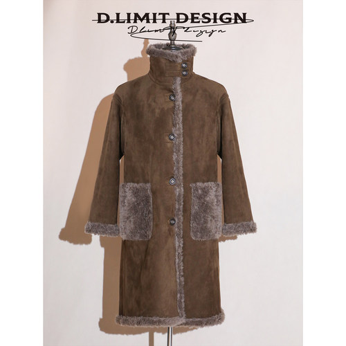 100绵羊毛AB面两穿羊羔毛大口袋外套DLXYH269