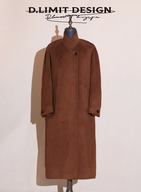 超细绵羊毛桑蚕丝腔调感暗扣落肩大衣DLOB681