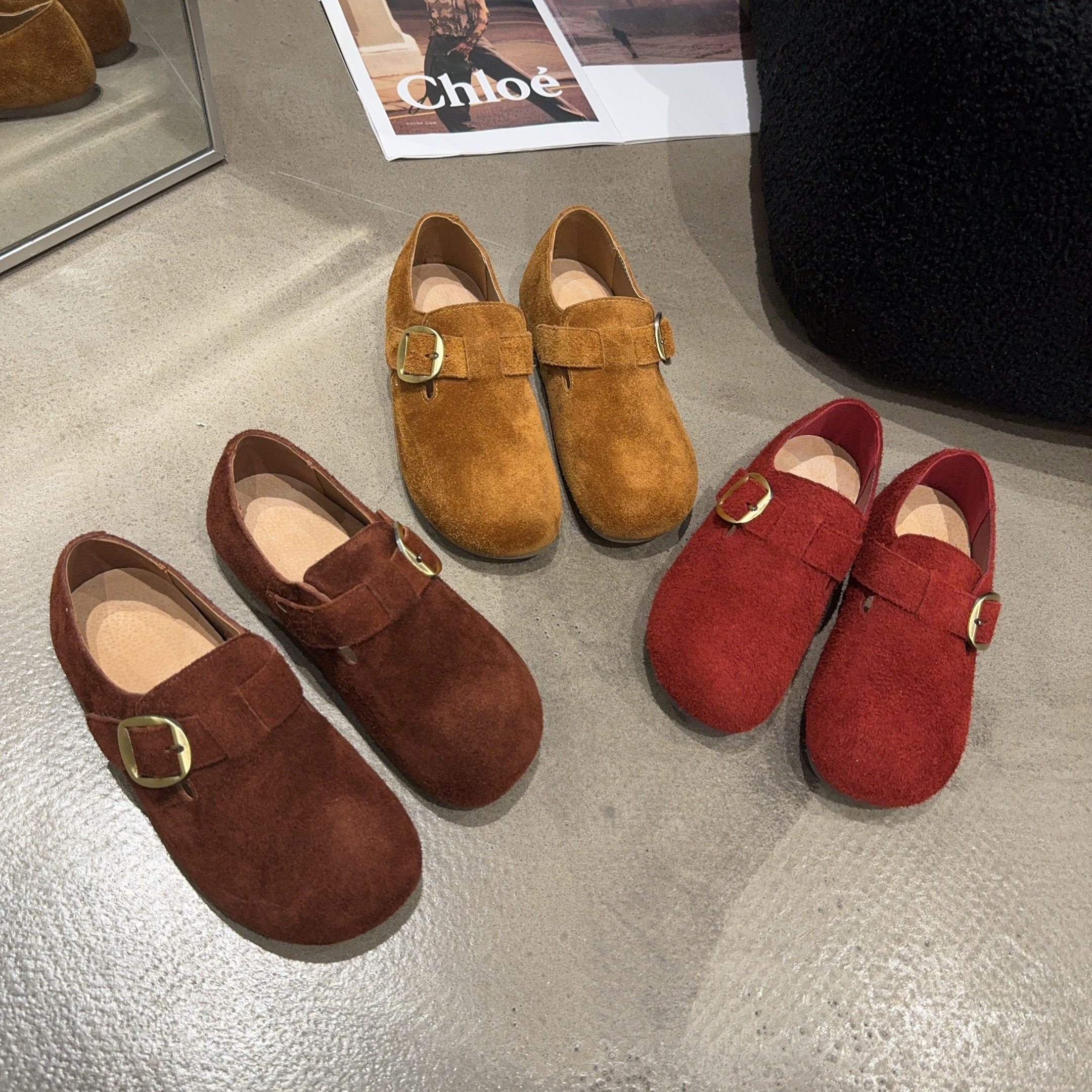 9217-2乐乐家秋季新品女真皮平底魔术贴一字带勃肯鞋软底舒适休闲,女鞋,勃肯鞋/软木鞋,淘宝优惠券,粉丝福利购,淘宝优惠卷