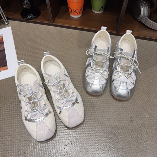 6501秋季新品女真皮拼接布面休闲鞋软底舒适韩版内增高德训网红款