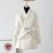 白鹅绒名模收腰时尚 2025冬高端设计感黑色羽绒服女中长款 修身 外套