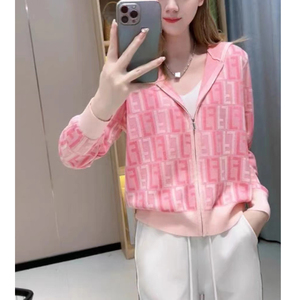 时髦洋气减龄连帽开衫外套2023女秋冬季新款宽松针织上衣打底小衫