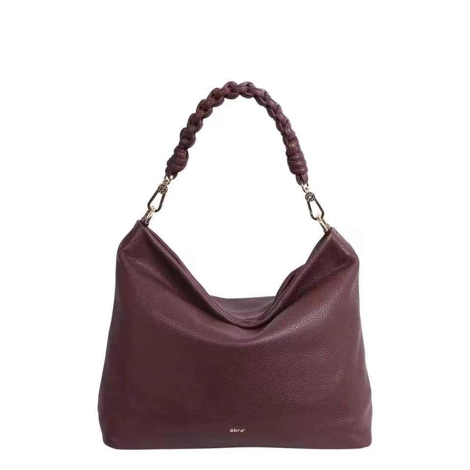 德国轻奢品牌abro+褶皱手提小包百搭高质感头层牛皮斜挎包