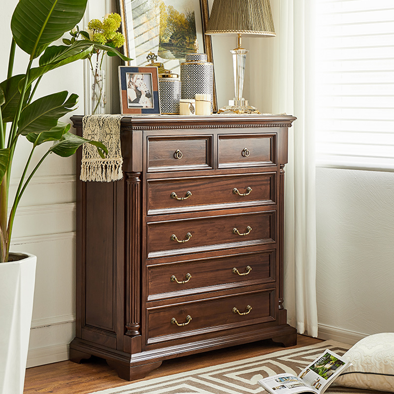 惠家名匠桃花芯木美式六斗柜