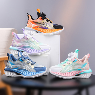 妙趣熊春夏网面透气防滑童跑鞋