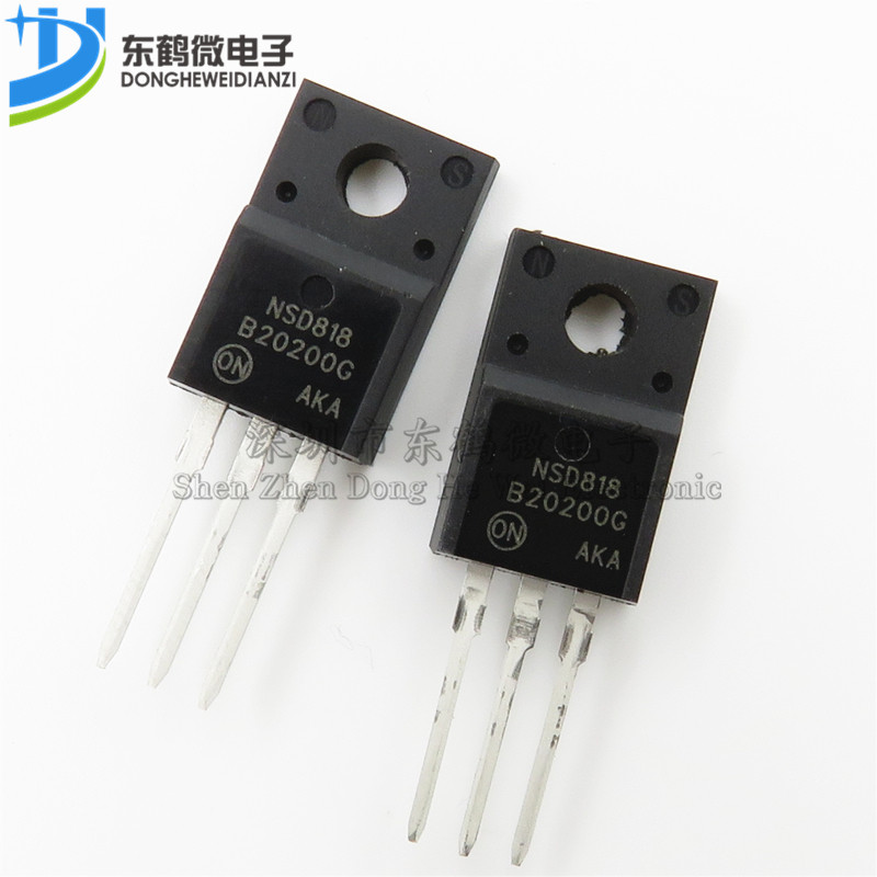 肖特基二极管 MBRF20200CT 20A/200V TO-220塑封3脚 全新国产