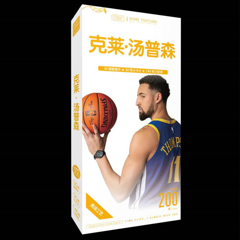 勇士队11号克莱汤普森周边篮球迷生日礼物男生球星卡片明信片贴纸