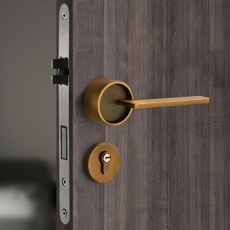 卧室门锁磁吸门把手分体房门锁