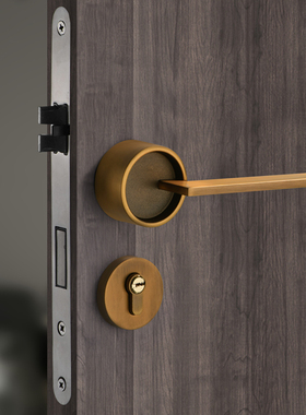 冠宁卧室门锁室内北欧静音门锁现代简约磁吸门把手分体房门锁执手