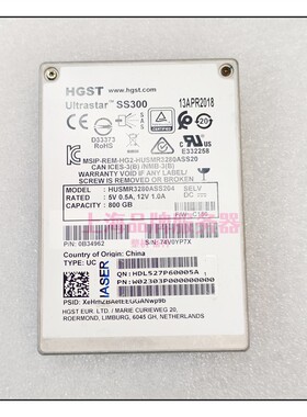 浪潮存储as2600G2 As5300/5500固态HUSMR3280ASS204 800G SAS 2.5