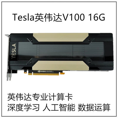 原装TESLA V100 M40 P100 T4专业运算显卡GPU加速深度学习人工智