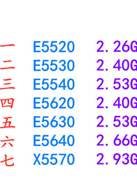 至强E5520 E5530 E5540 E5620 E5630 E5640 X5570 CPU