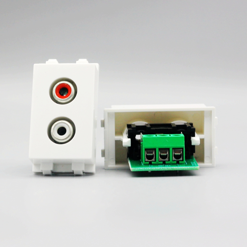 rca红白双孔面板音频插座