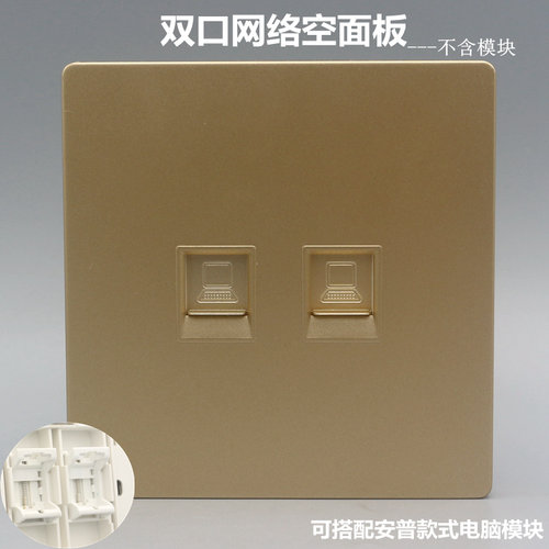 香槟色双口空白电脑七类信息面板