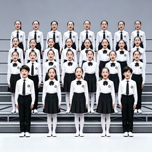 国庆儿童合唱演出服中小学生朗诵比赛红色演讲爱国歌唱红歌表演服
