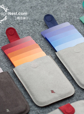 荷兰allocacoc|DAX层叠式抽拉卡包商务简约钱包渐变银行卡证件套