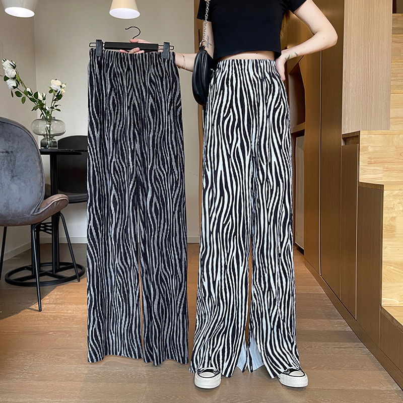 Women's casual pants new split wide leg pants high waist sports pants