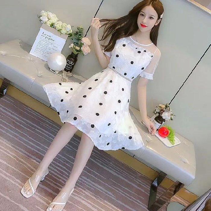 Summer French retro dress for children