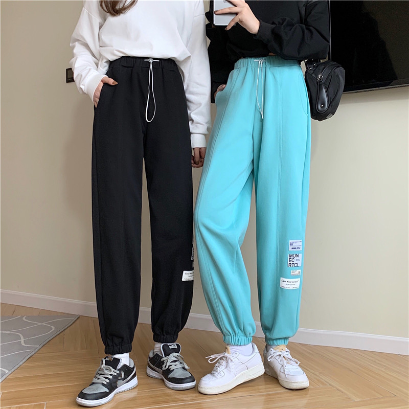 Real shot casual pants high waist floor dragging loose wide leg pants