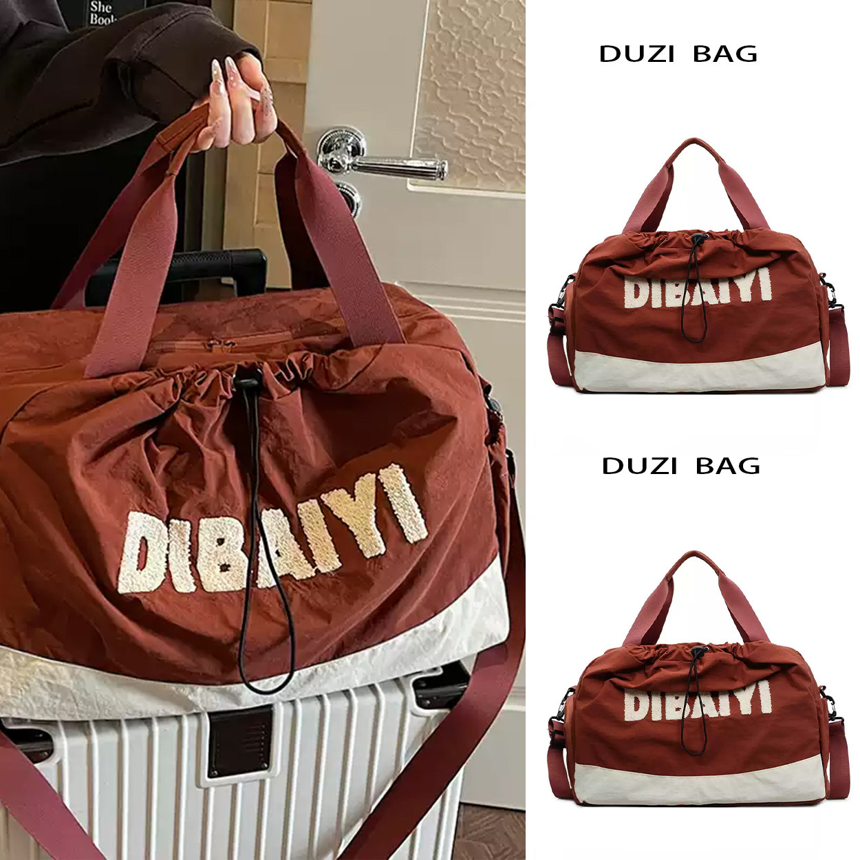 旅行包可斜挎包手提大容量女便携健身外出出差包男轻便扩展行李袋,箱包皮具/热销女包/男包,旅行袋,淘宝优惠券,粉丝福利购,淘宝优惠卷