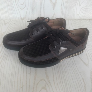 微瑕疵41码真皮男鞋尾货特价清仓春秋透气系带休闲鞋中老年爸爸鞋